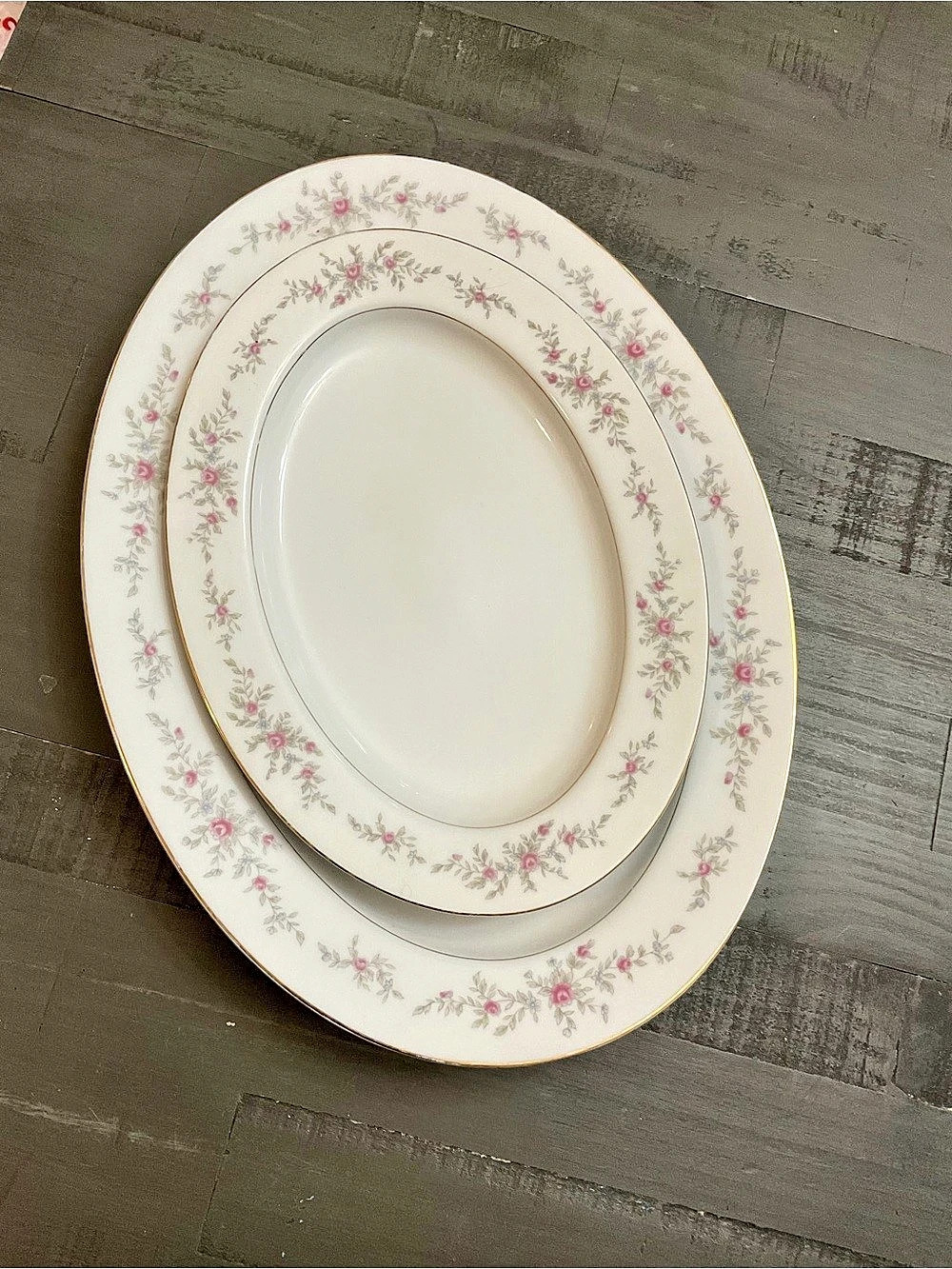 Royal M Windsor Floral Oval Serving Platters